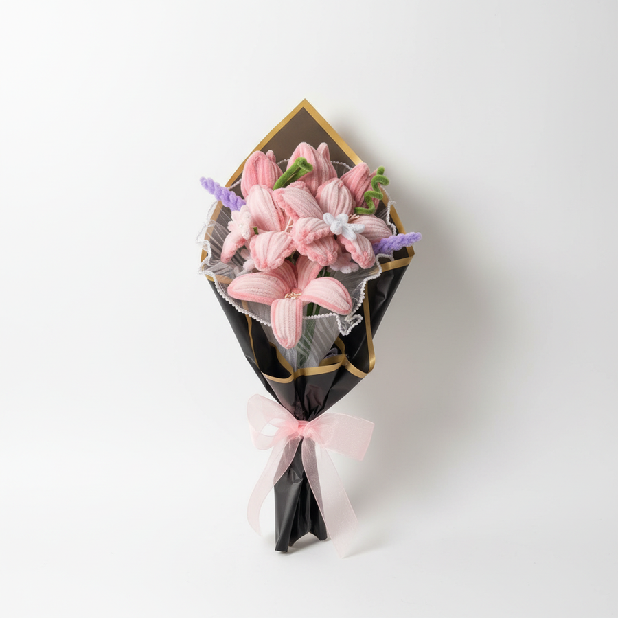 Fleurs en fil de chenille